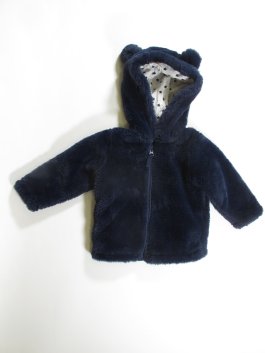 Chlupatý kabátek pro kluky modrý  secondhand