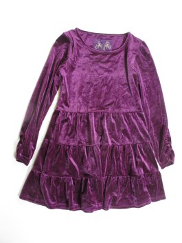 Sametové šaty pro holky fialové secondhand