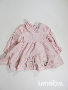 Manžestrové šaty pro holky růžové secondahnd