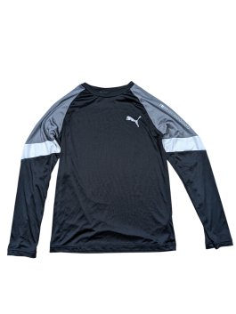 Sportovní černé triko pro kluky s dlouhým rukávem Puma secondhand
