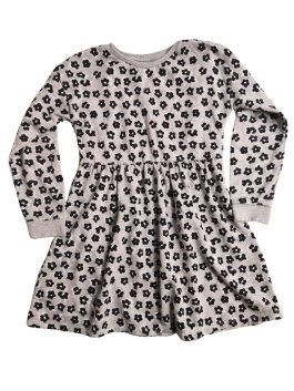 Jarní šedé mikinové šaty se vzorem pro holky secondhand girlswear