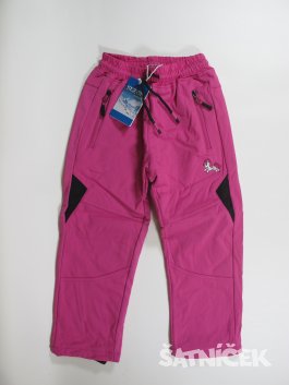 Softshellové kalhoty  růžovo černo  nové