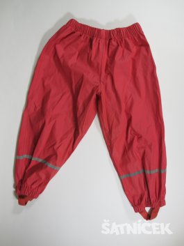 Pogumované kalhoty červené