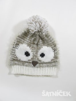 Zimní čepice pro holky -sova secondhand
