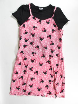 Růžovo černé  šaty pro holky secondhand