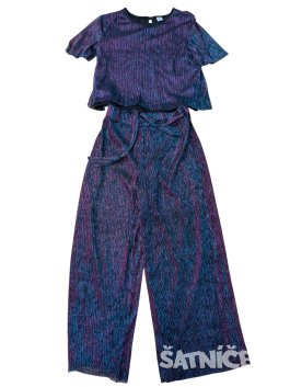 modro růžový set triko + kalhoty pro holky secondhand Tu