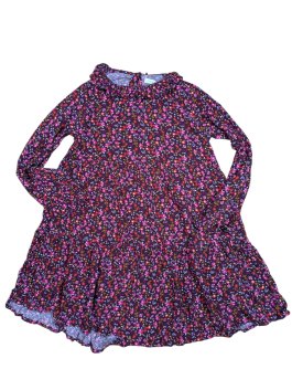 Tmavé šaty kytkované pro holky dlouhý rukáv secondhand Next