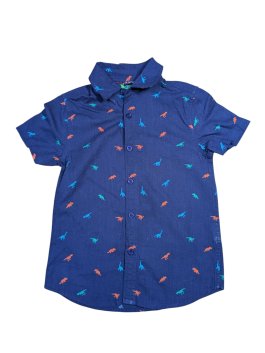 Tmavá košile s dinosaury pro kluky secondhand Mountain Warehouse
