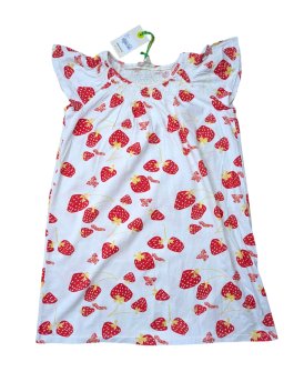 Bílé šaty s jahodami pro holky outlet White Stuff Kids