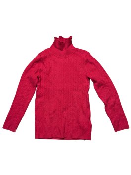 Červené elastické triko s rolákem silnější pro holky secondhand George