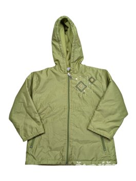 Zelená šusťáková bunda s fleecem pro holky secondhand 