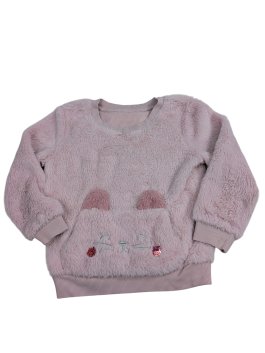 Růžová mikina pro holky s kočičkou secondhand