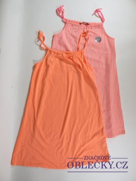 Zvětšit 2x šaty pro holky  růžovo bílé outlet 