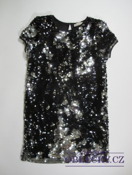 Zvětšit Flitrované šaty  pro holky  černo stříbrmé