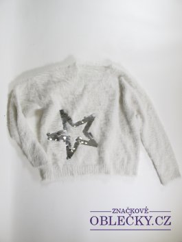 Zvětšit Chlupatý svetr pro holky bílý  crop secondhand
