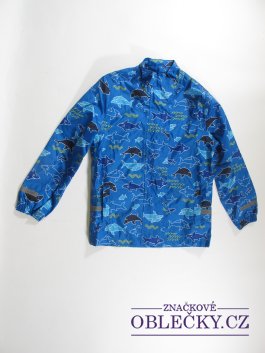Zvětšit Šustáková bunda modrá s obrázky pro kluky  secondhand