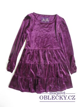 Zvětšit Sametové šaty pro holky fialové secondhand