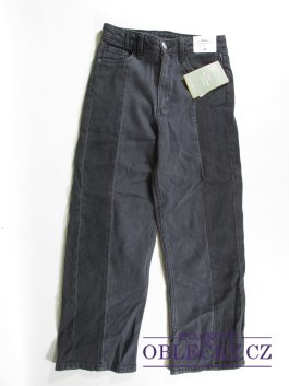 Zvětšit Tmavé džínové kalhoty široké outlet 
