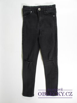 Zvětšit Džínové černé kalhoty pro holky secondhand