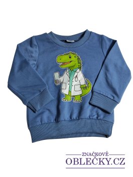 Zvětšit Mikina pro kluky modrá s dinosaurem secondhand