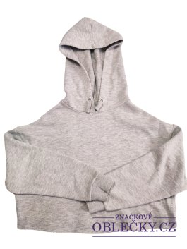 Zvětšit Crop mikina šedá s kapucí pro holky outlet