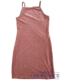 Zvětšit Růžové šaty na ramínkách se vzorem secondhand