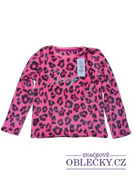 Zvětšit Růžová plyšová mikina se vzorem a nápisem pro holky outlet