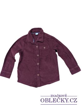 Zvětšit Vínová žebrovaná košile pro kluky secondhand
