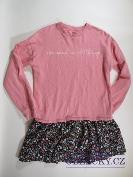 Zvětšit MIkinové šaty dl rukáv  růžové pro holky secondhand