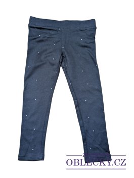 Zvětšit Černé elasťáky s puntíky pro holky secondhand, H&M