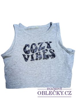 Zvětšit Šedý topík pro holky COZY VIBES secondhand Shein
