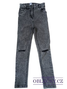 Zvětšit tmavě šedé skinny džíny pro holky secondhand Tu 