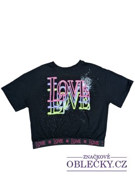 Zvětšit Černé triko s nápisem pro holky secondhand River Island