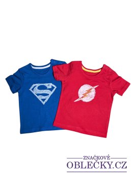 Zvětšit set 2 triček pro kluky superman a flash outlet George
