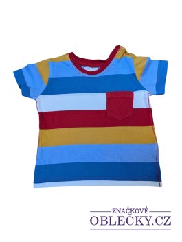 Zvětšit Barevné pruhované triko s kapsičkou pro kluky secondhand F&F