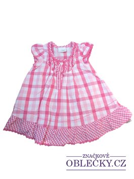 Zvětšit Kostkované šaty bílo růžové pro holky secondhand Next