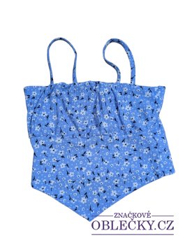 Zvětšit Modrý topík kytkovaný pro holky secondhand New Look