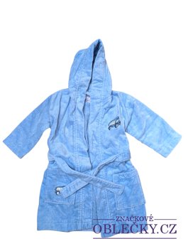 Zvětšit Světle modrý župan s autíčky pro kluky secondhand Troya Baby