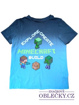 Zvětšit Šedo modré triko Minecraft pro kluky secondhand