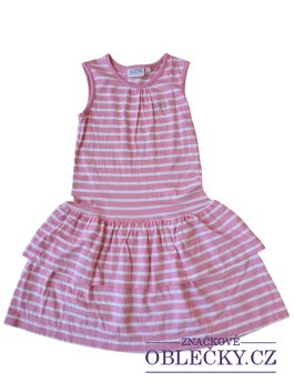 Zvětšit růžovobílé šaty  proužky pro holky secondhand Kids