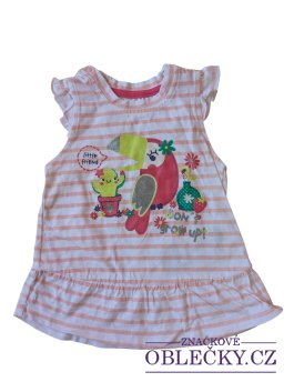Zvětšit růžové šaty s papouškem pro holky secondhand Ergee