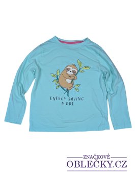 Zvětšit Tyrkysové triko s lenochodem pro holky secondhand Primark