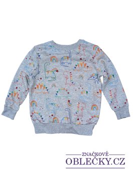Zvětšit šedá mikina s dinosaury pro kluky secondhand George