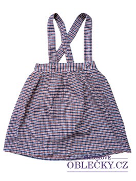 Zvětšit Kostkovaná sukně na kšandách pro holky secondhand Max Studio Kids