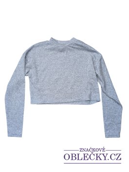 Zvětšit Šedé žíhané triko crop pro holky secondhand New Look