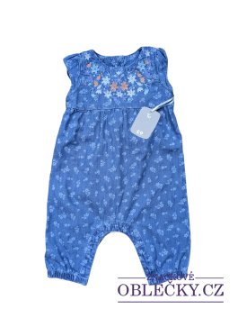 Zvětšit Džínový overal s kytičkami pro holky outlet TU
