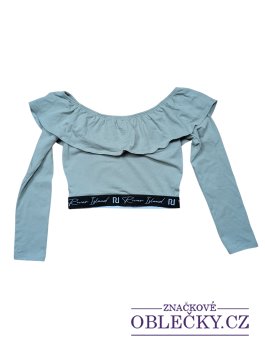 Zvětšit Zelinkavý crop top pro holky secondhand River Island