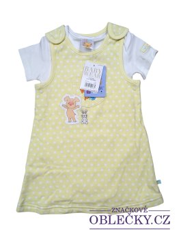 Zvětšit Žluté šaty puntíkaté s body pro holky outlet Wibbly Pig