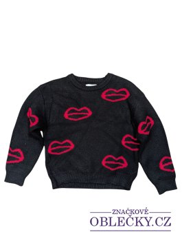 Zvětšit Černý svetr s pusinkami pro holky secondhand girlswear