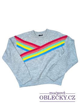 Zvětšit Šedý svetr s duhou pro holky secondhand Kylie